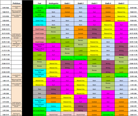Master Schedule 2026-2027